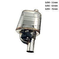 Ляво изпускателно гърне с клапа, заглушител и дистанционно 51 /63 /76MM - Ed90-94 - Sellzone.bg Ляво изпускателно гърне с клапа, заглушител и дистанционно 51 /63 /76MM - Ed90-94